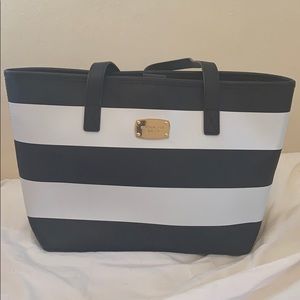 Michael Kors Striped Black and White tote